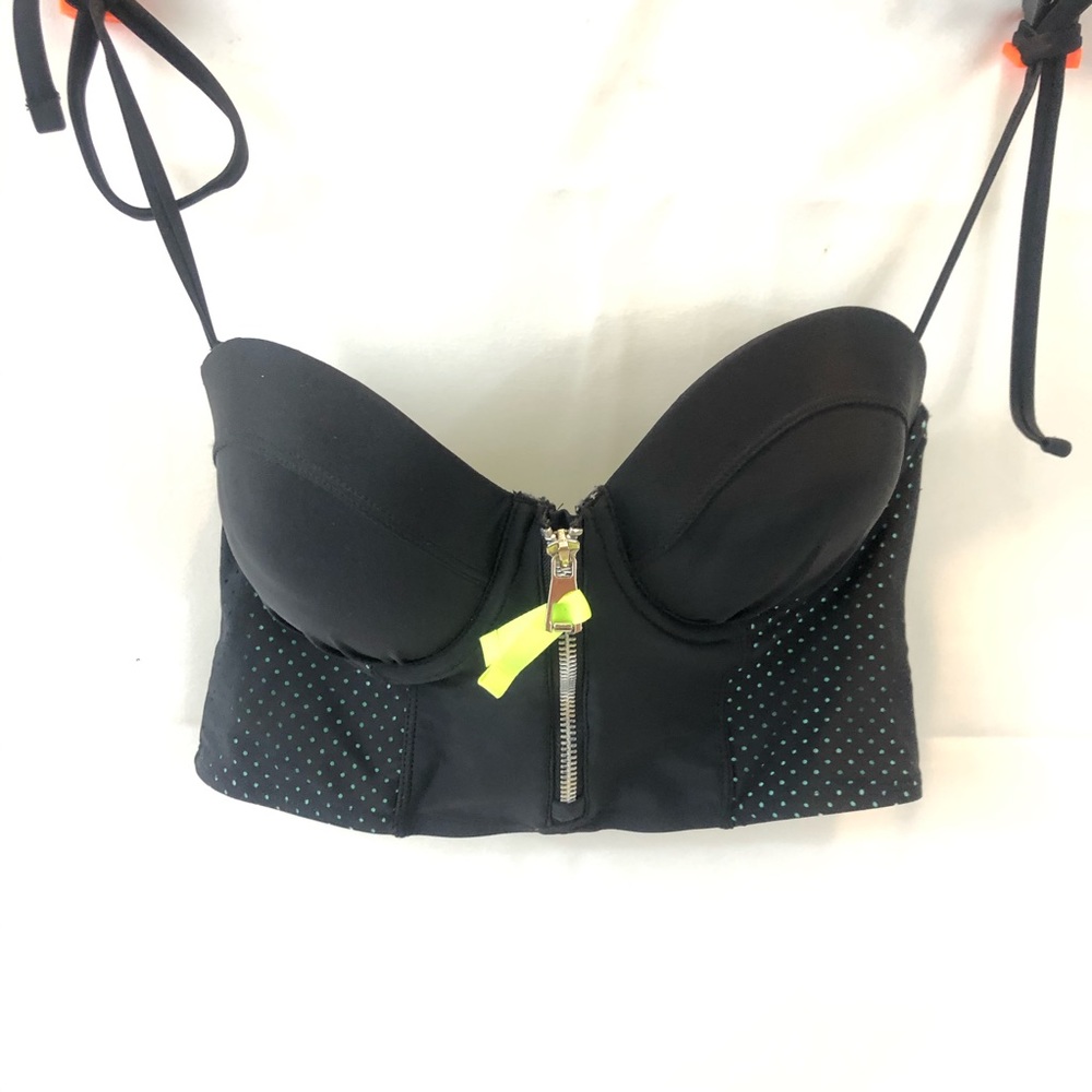 Op halter top swim suit with zipper - Picture 5 of 6